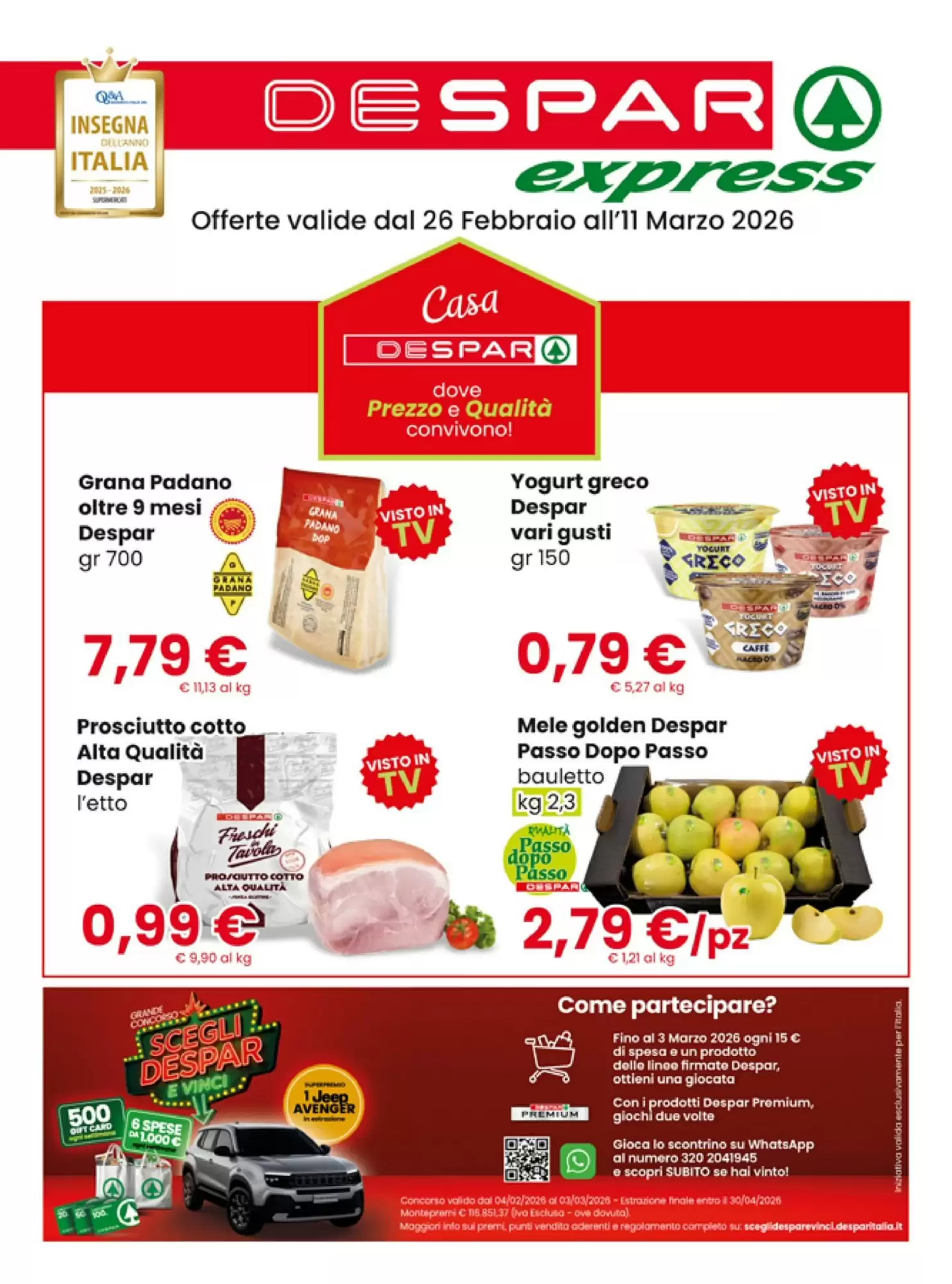 Volantino DeSpar Express 26/02/2026 – 11/03/2026