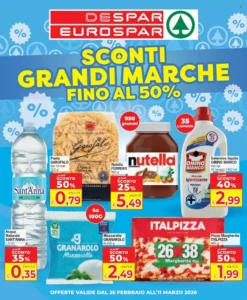 Volantino Eurospar 26/02/2026 – 11/03/2026