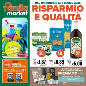 Volantino Famila Market 19/02/2026 – 04/03/2026