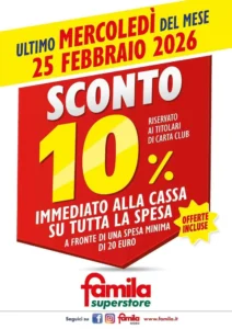 Volantino Famila Superstore 25/02/2026 – 25/02/2026