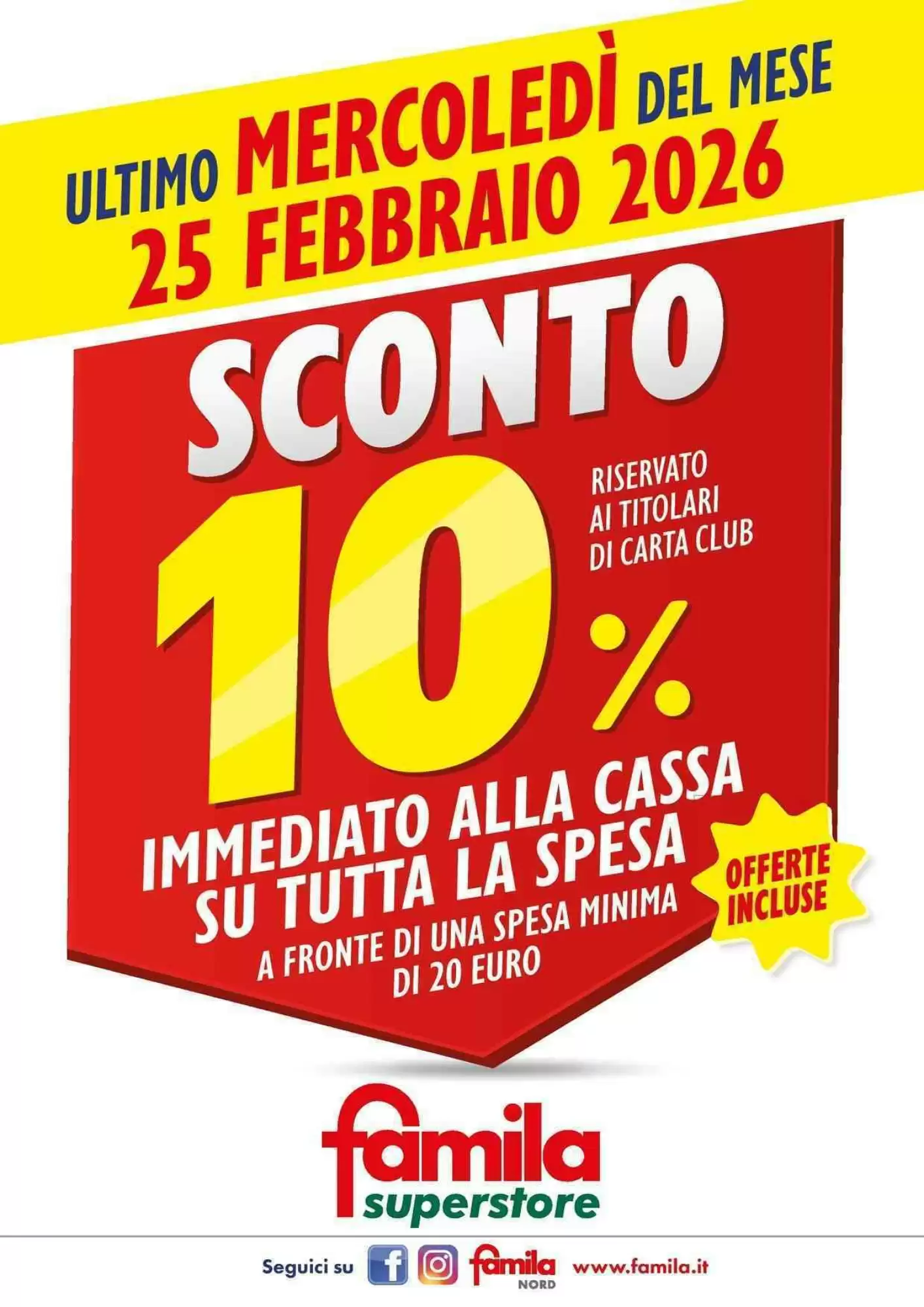 Volantino Famila Superstore 25/02/2026 – 25/02/2026