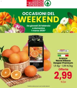 Volantino Interspar 26/02/2026 – 01/03/2026