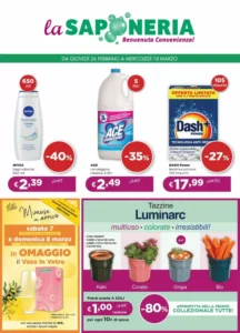 Volantino La Saponeria 26/02/2026 – 18/03/2026