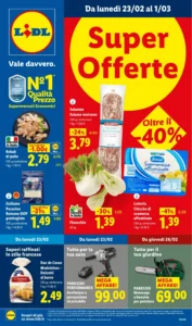 Volantino Lidl 23/02/2026 – 01/03/2026