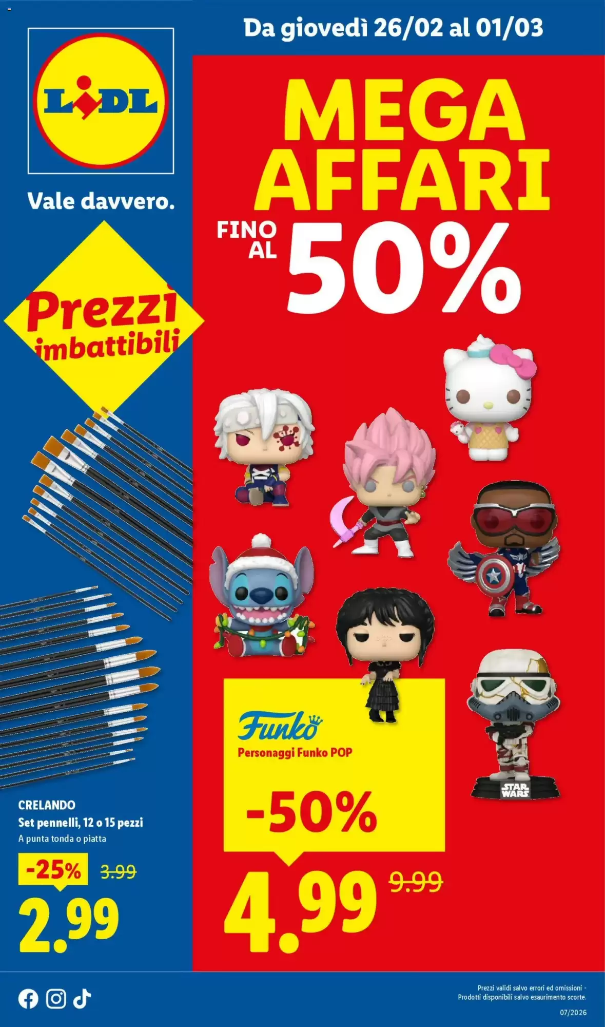 Volantino Lidl 26/02/2026 – 01/03/2026
