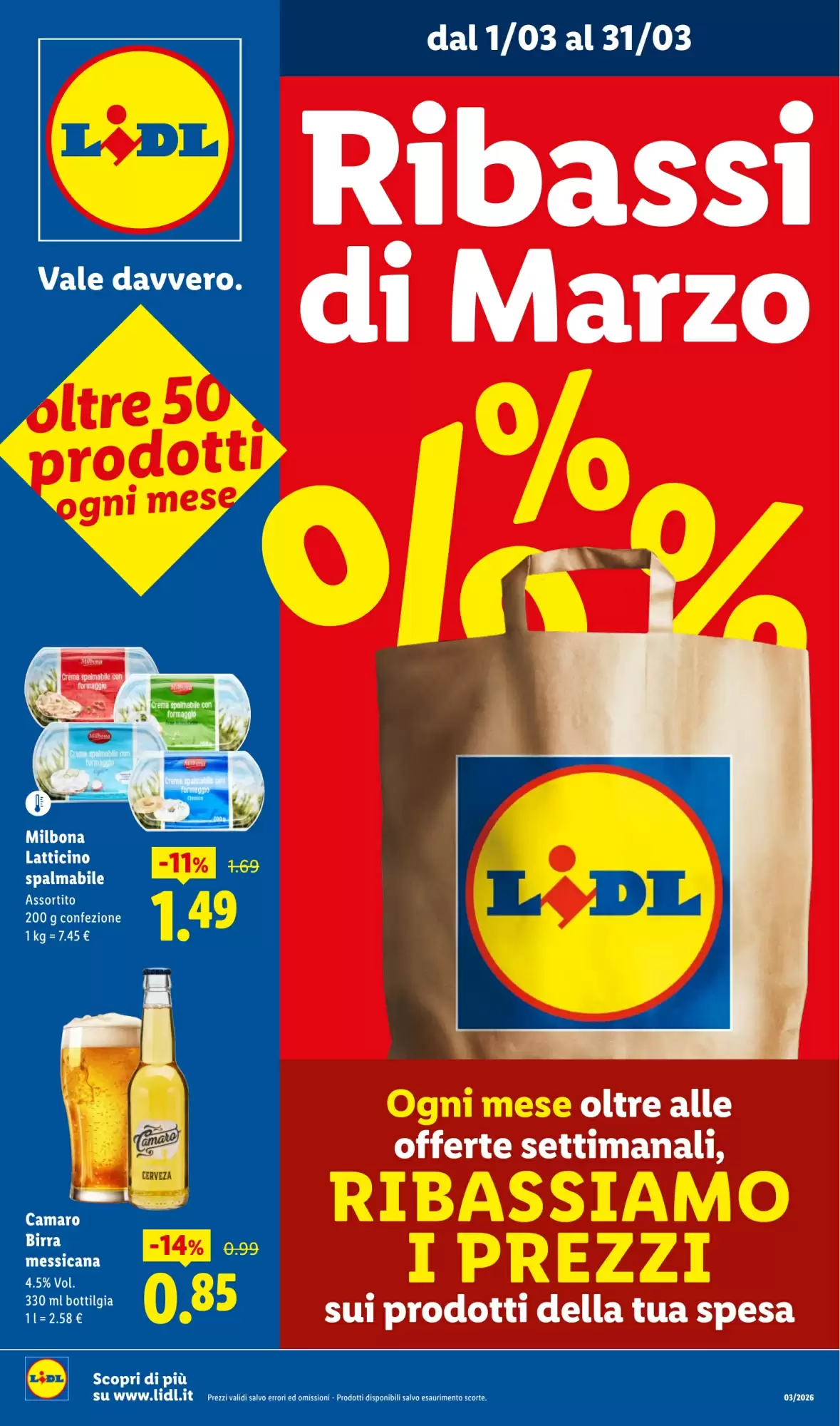 Volantino Lidl 01/03/2026 – 31/03/2026