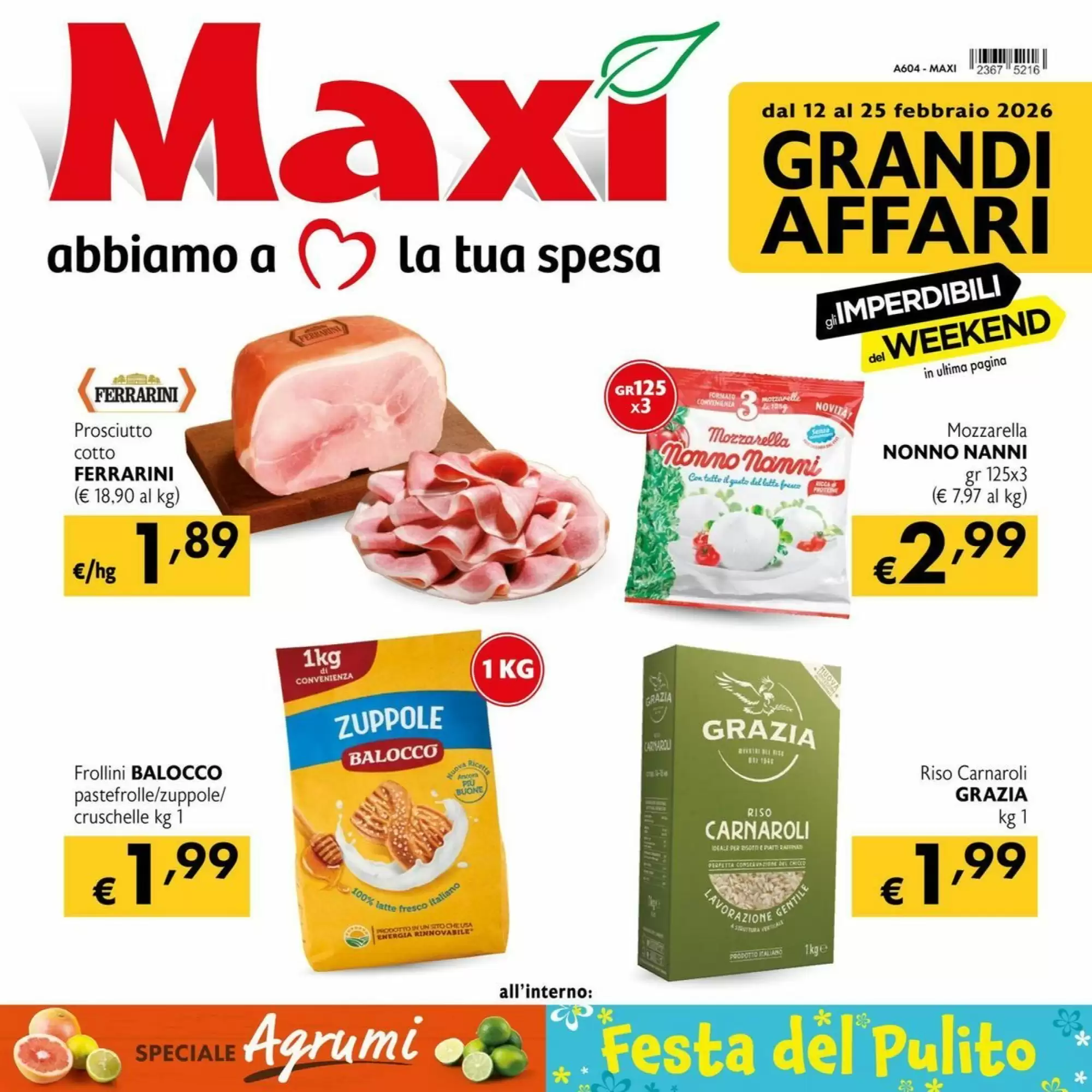 Volantino Maxi Supermercati 12/02/2026 – 25/02/2026