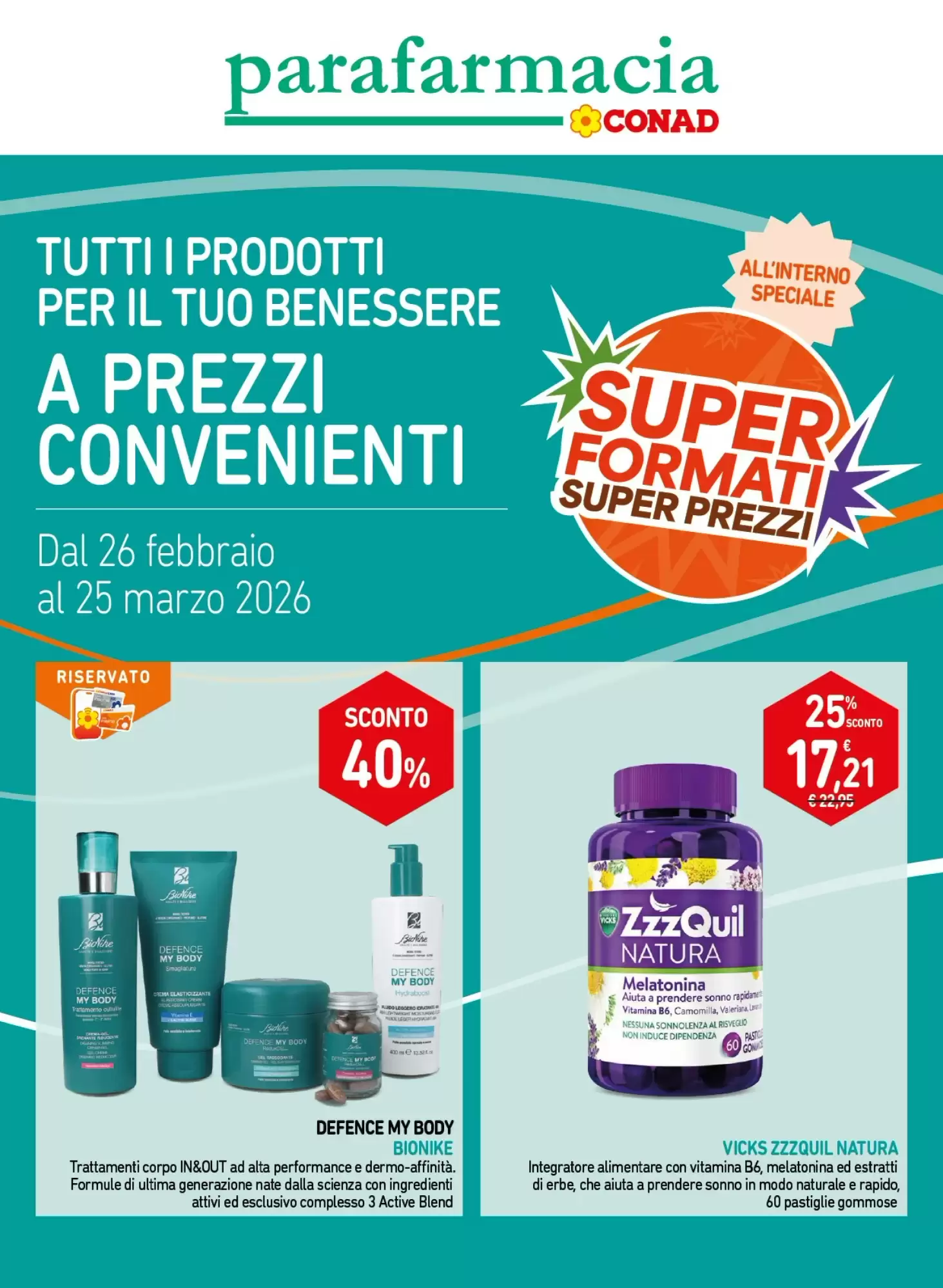 Volantino Parafarmacia Conad 26/02/2026 – 25/03/2026