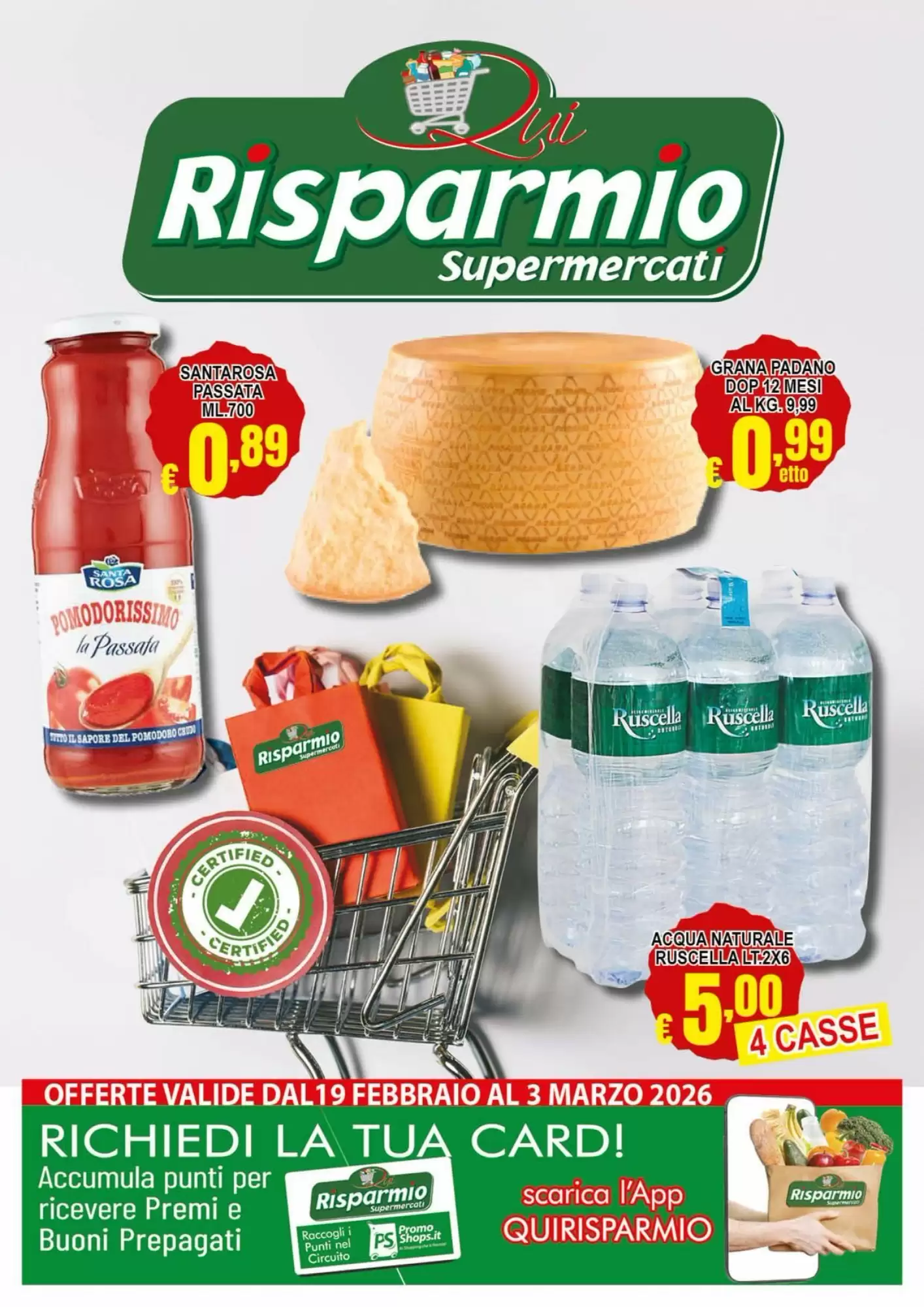 Volantino Risparmio Supermercati 19/02/2026 – 03/03/2026