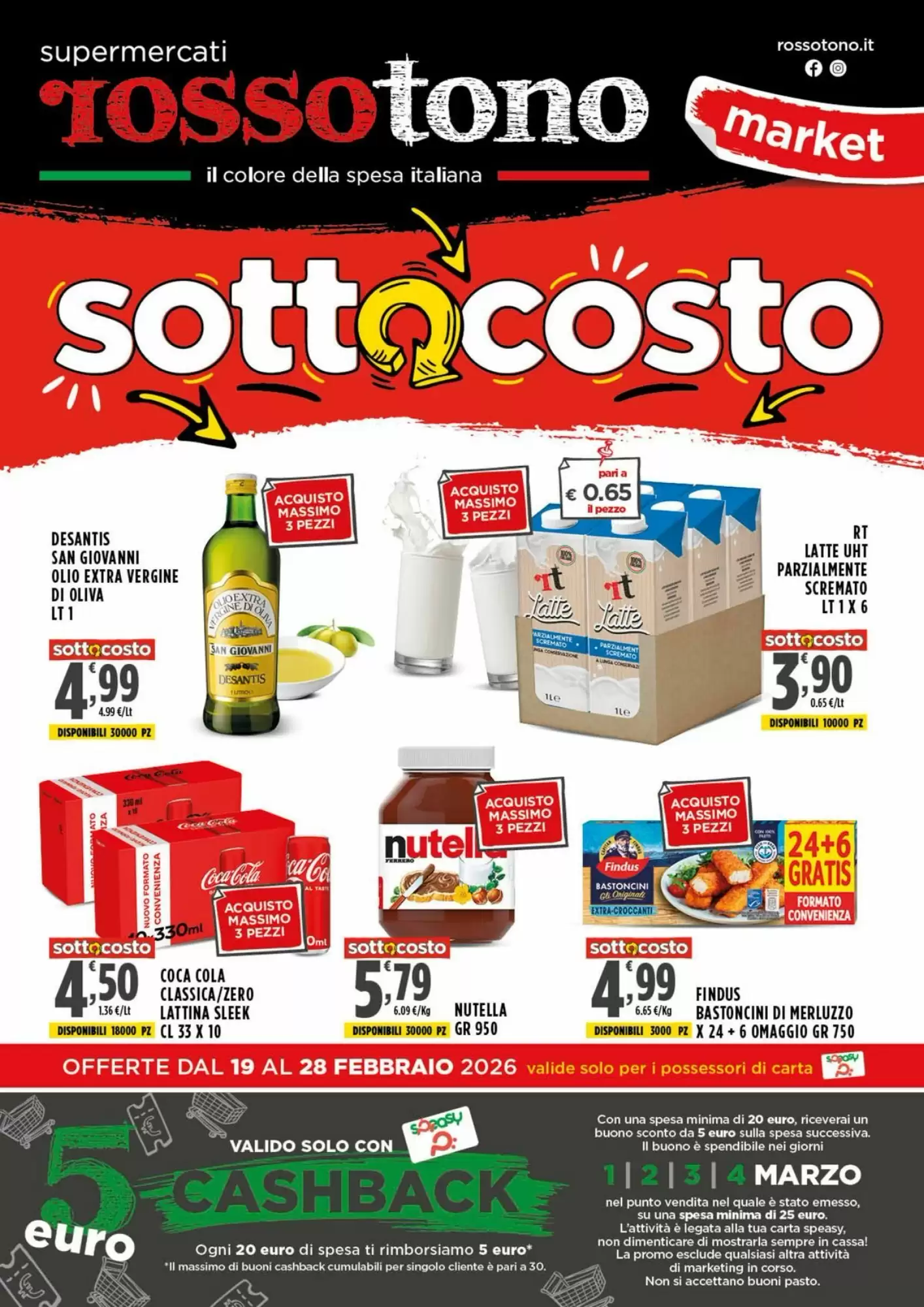 Volantino Rossotono Carrefour 19/02/2026 – 28/02/2026