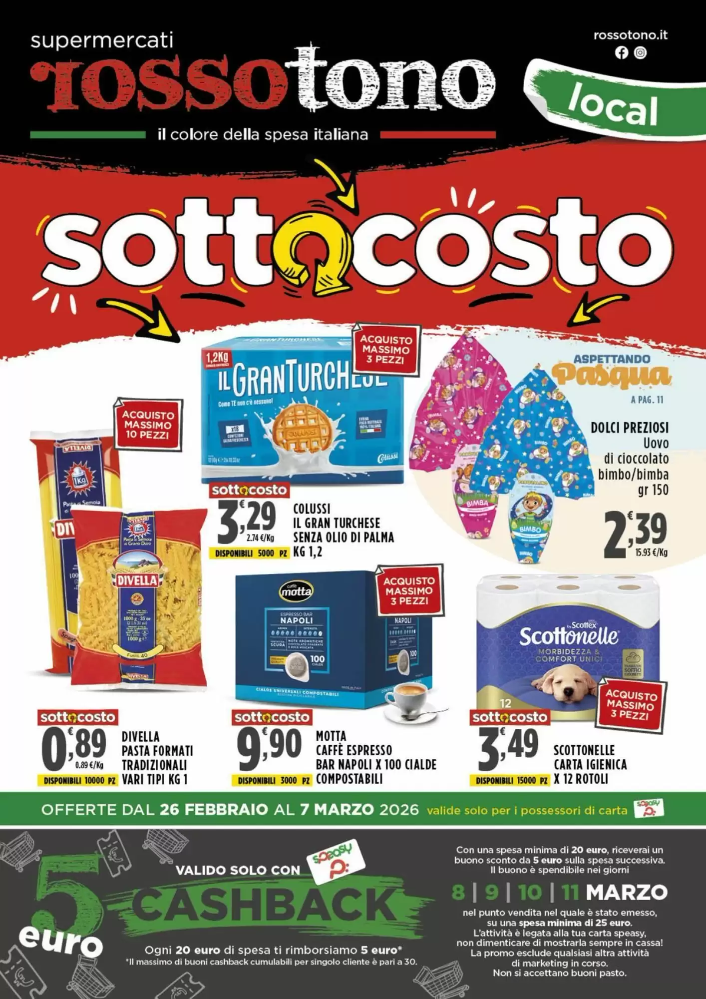 Volantino Rossotono Carrefour 26/02/2026 – 07/03/2026