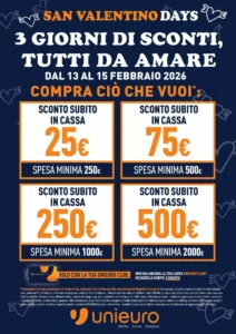Volantino Unieuro 13/02/2026 – 15/03/2026