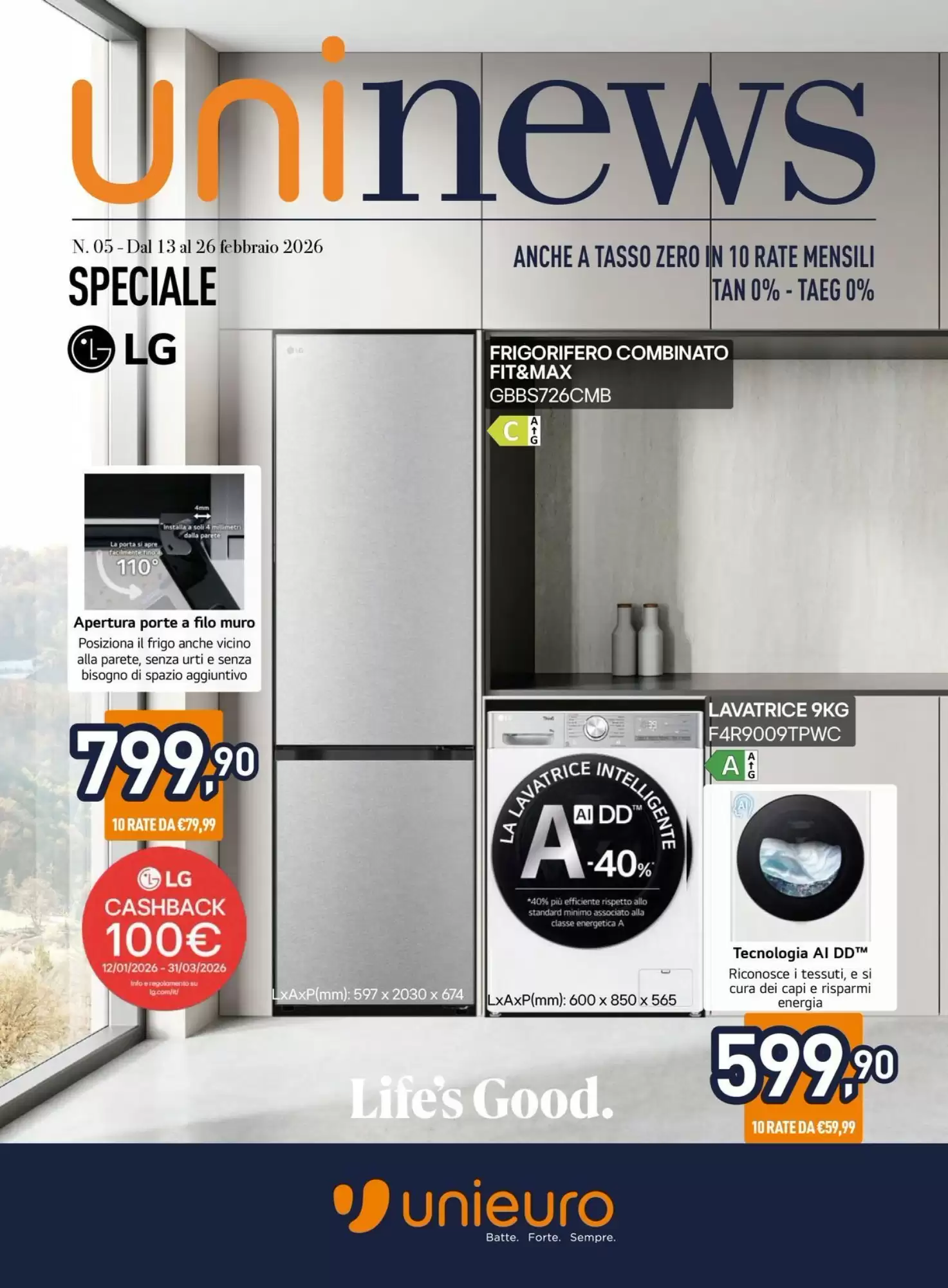 Volantino Unieuro 13/02/2026 – 26/02/2026