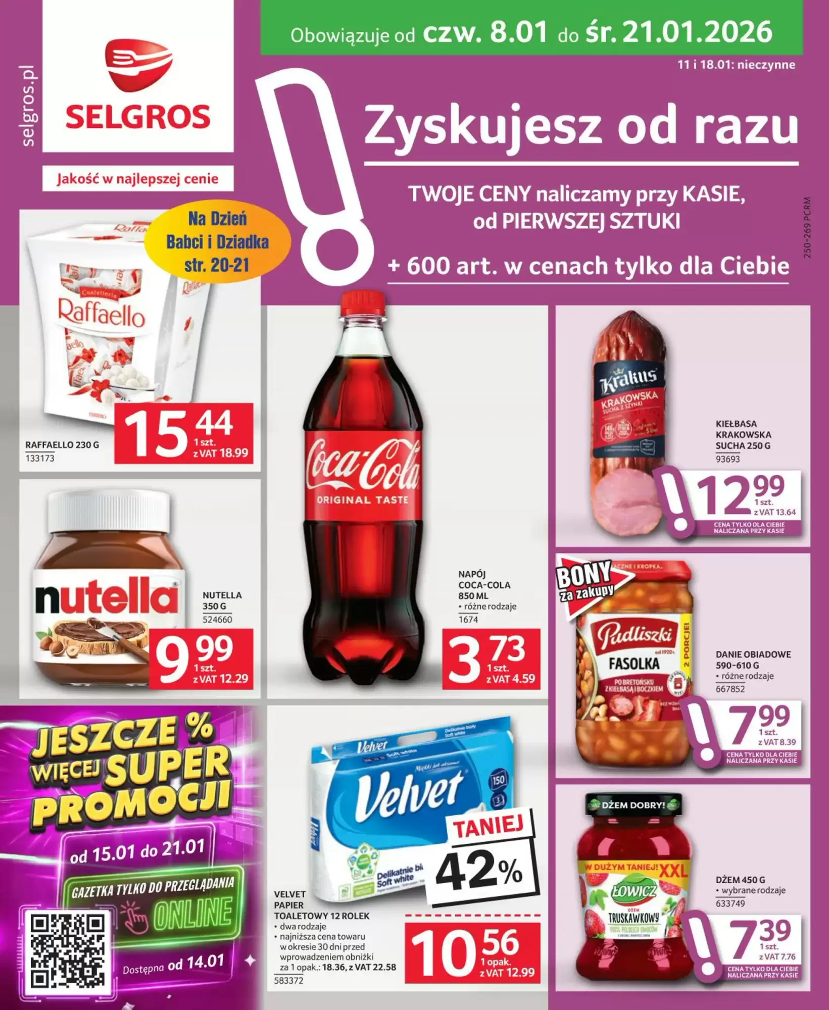 Selgros gazetka 08/01/2026 – 21/01/2026