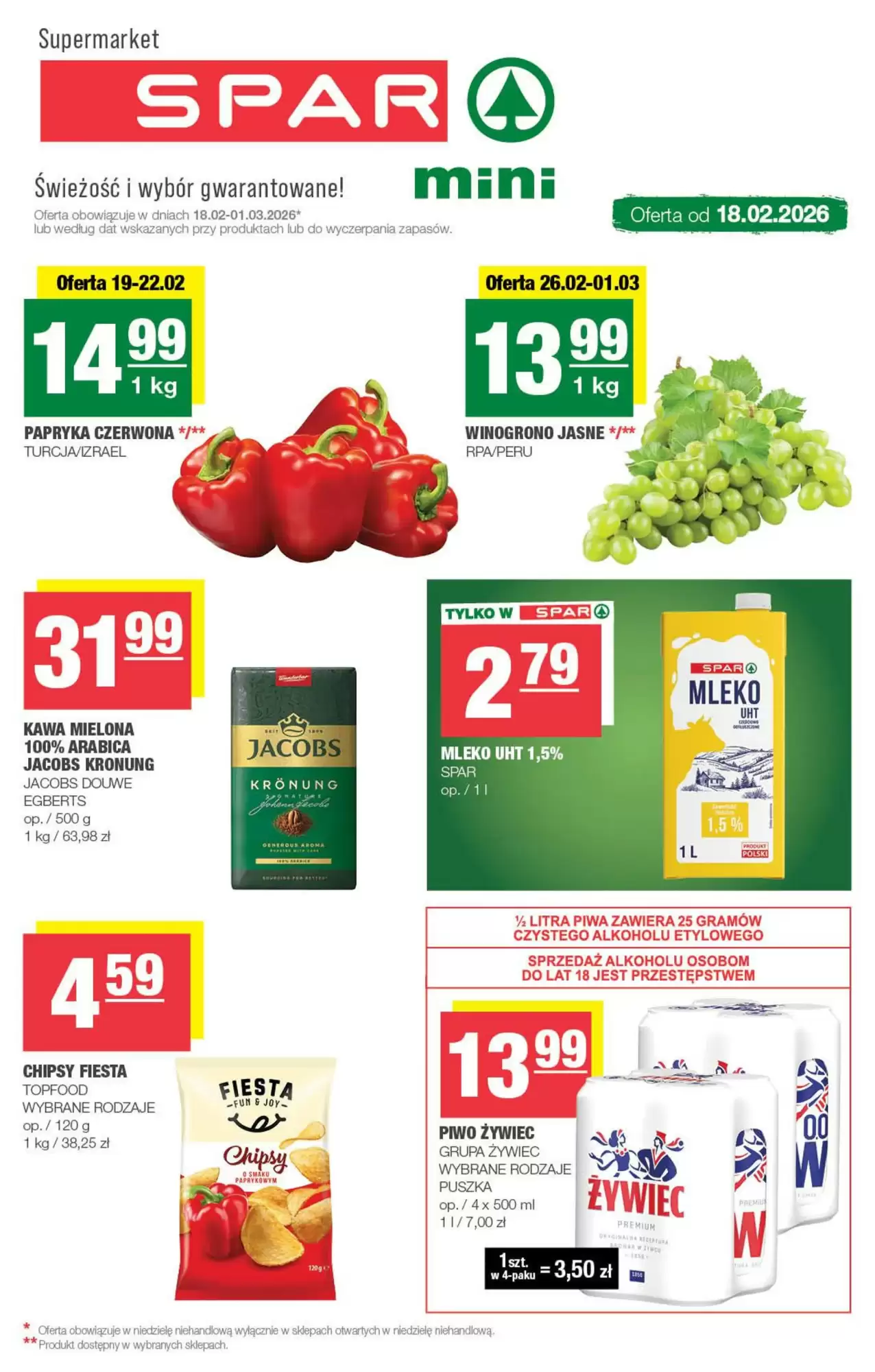 SPAR mini gazetka 18/02/2026 – 01/03/2026
